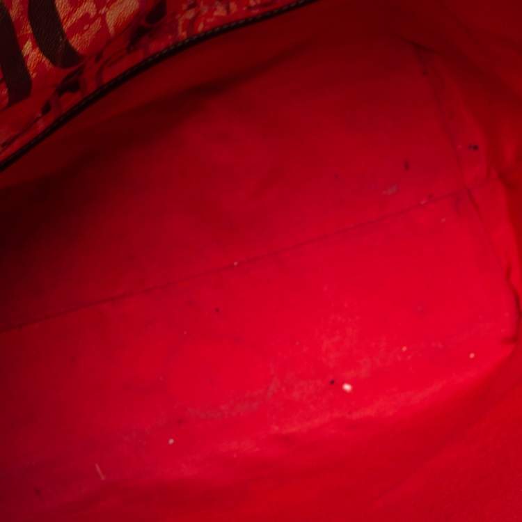 Pre Owned Carolina Herrera Multicolor Printed Coated Canvas and Leather Shopper Tote