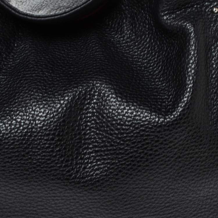 Pre Owned Carolina Herrera Black Leather Studded Hobo