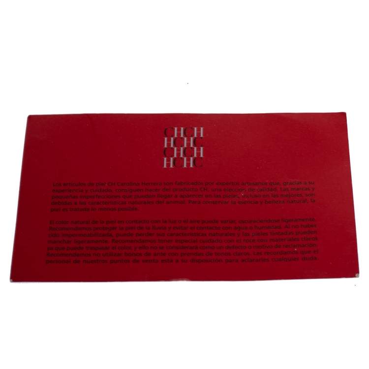 Pre Owned Carolina Herrera Red Leather Flap Shoulder Bag