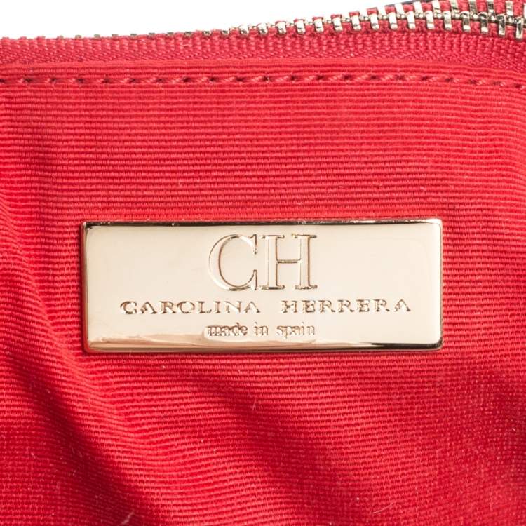 Pre Owned Carolina Herrera Black Quilted Leather Flap Chain Shoulder Bag