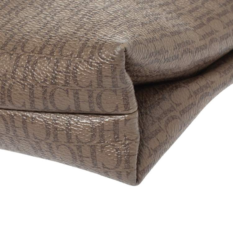 Pre Owned Carolina Herrera Signature Coated Canvas Inro Clutch