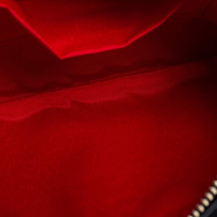 Pre Owned Carolina Hererra Black Leather Fringe Wristlet Clutch