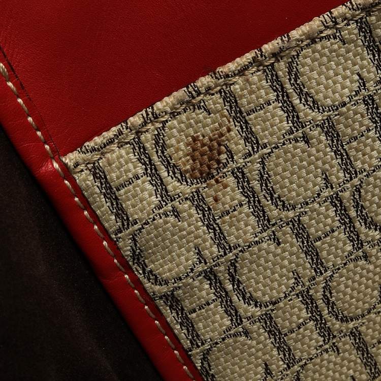 Pre Owned Carolina Herrera Multicolor Monogram Canvas and Leather Shopper Tote