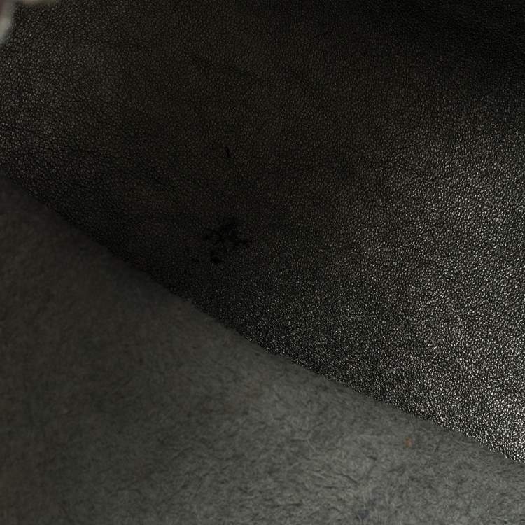 Pre Owned Carolina Herrera Metallic Silver Monogram Leather Matryoshka Tote