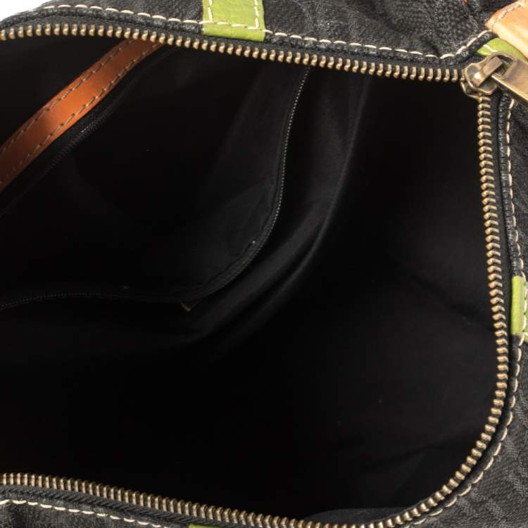 Pre Owned Carolina Herrera Multicolor Signature Canvas and Leather Andy Boston Bag