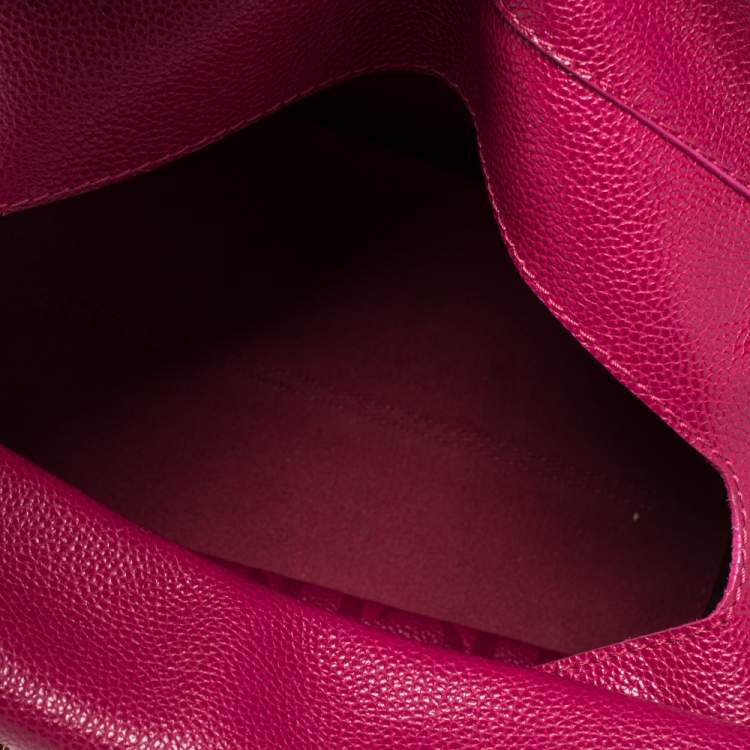 Pre Owned Carolina Herrera Fuchsia Leather Satchel