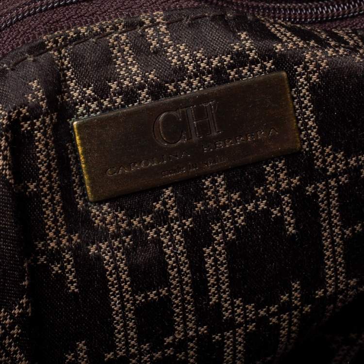 Pre Owned Carolina Herrera Fuchsia Quilted Leather Bowler Bag