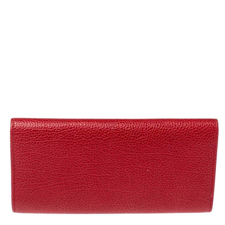 مملوكة مسبقًا Carolina Herrera Red Leather Continental Wallet