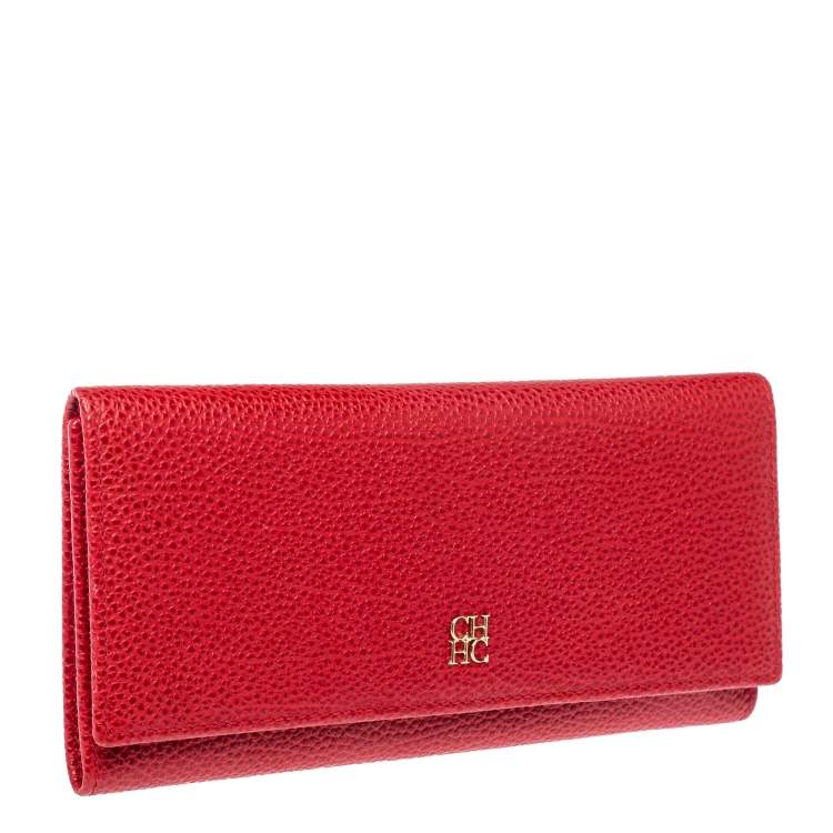 Carolina Herrera Red Leather Continental Wallet Carolina Herrera | The ...