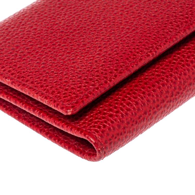 مملوكة مسبقًا Carolina Herrera Red Leather Continental Wallet