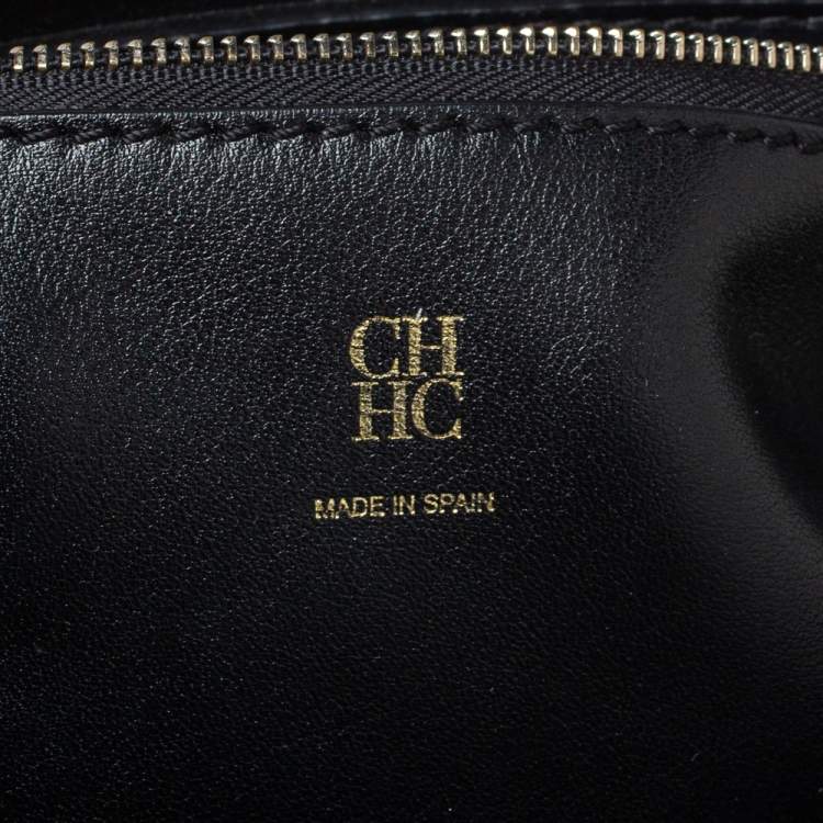 Pre Owned Carolina Herrera Multicolor Leather Zip Tote