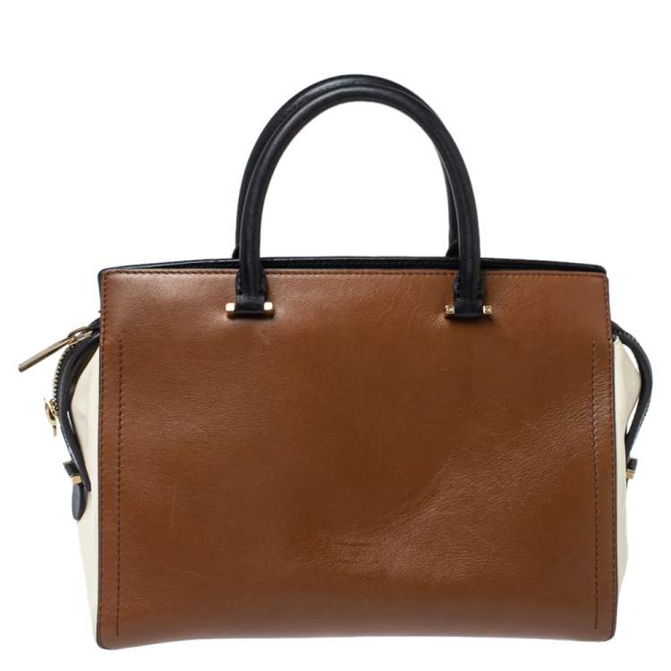 Pre Owned Carolina Herrera Multicolor Leather Zip Tote
