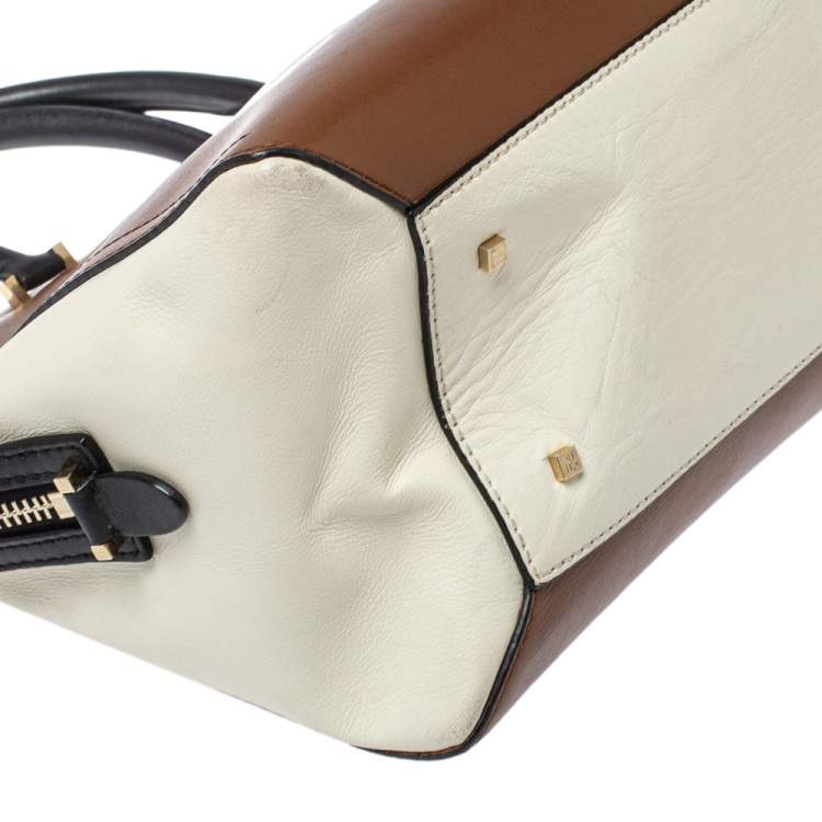 Pre Owned Carolina Herrera Multicolor Leather Zip Tote