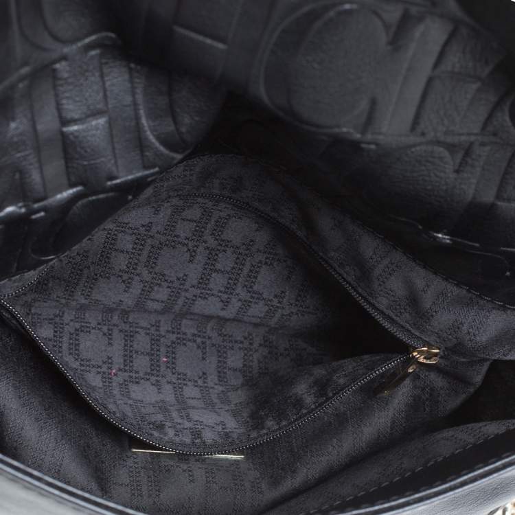 Pre Owned Carolina Herrera Black Leather New Baltazar Flap Shoulder Bag