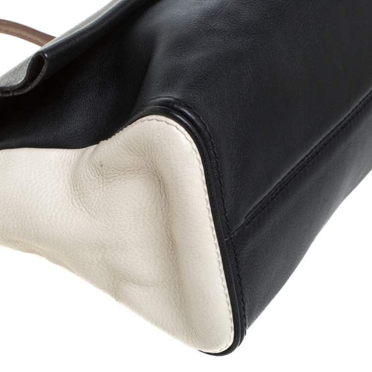 Pre Owned Carolina Herrera Black Leather Minuetto Flap Top Handle Bag