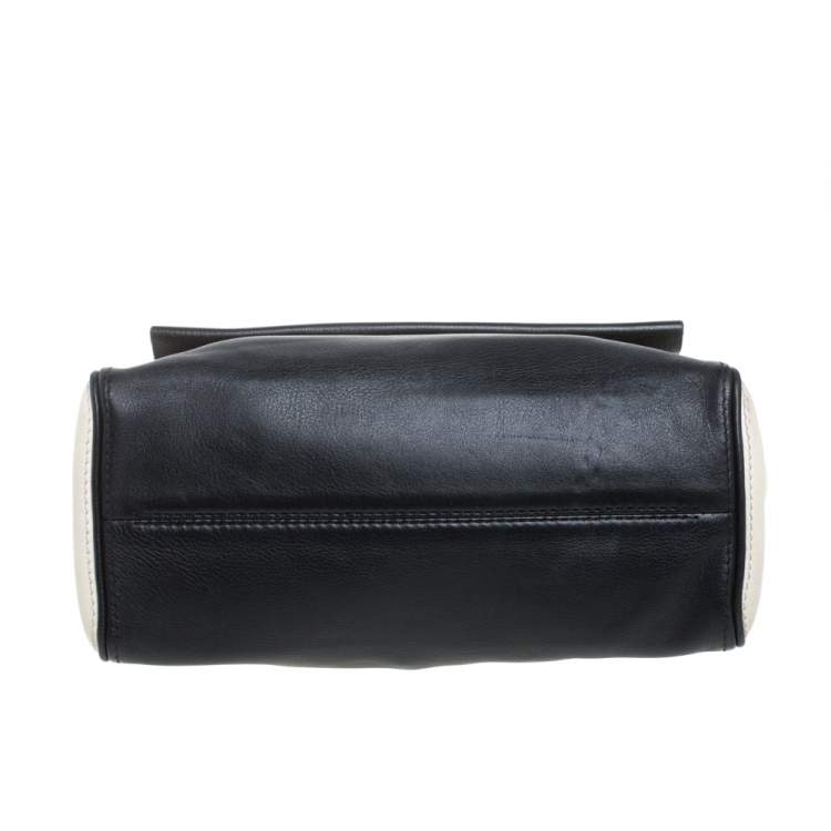 Pre Owned Carolina Herrera Black Leather Minuetto Flap Top Handle Bag