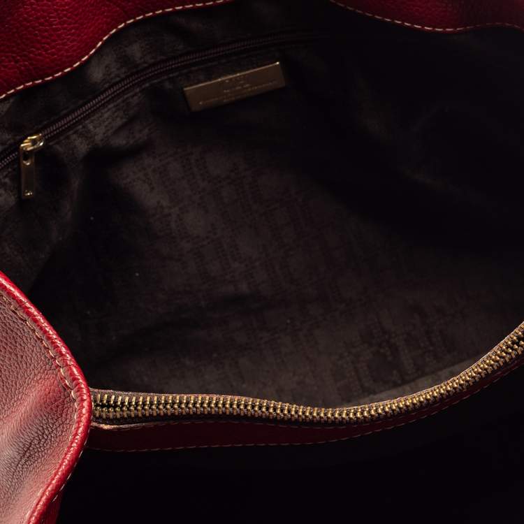 Pre Owned Carolina Herrera Red Leather Matteo Tote