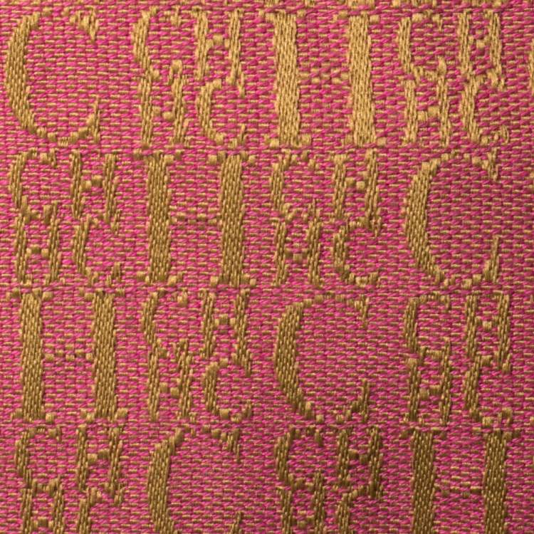 Pre Owned Carolina Herrera Green/Beige Embossed Leather Andy Tote