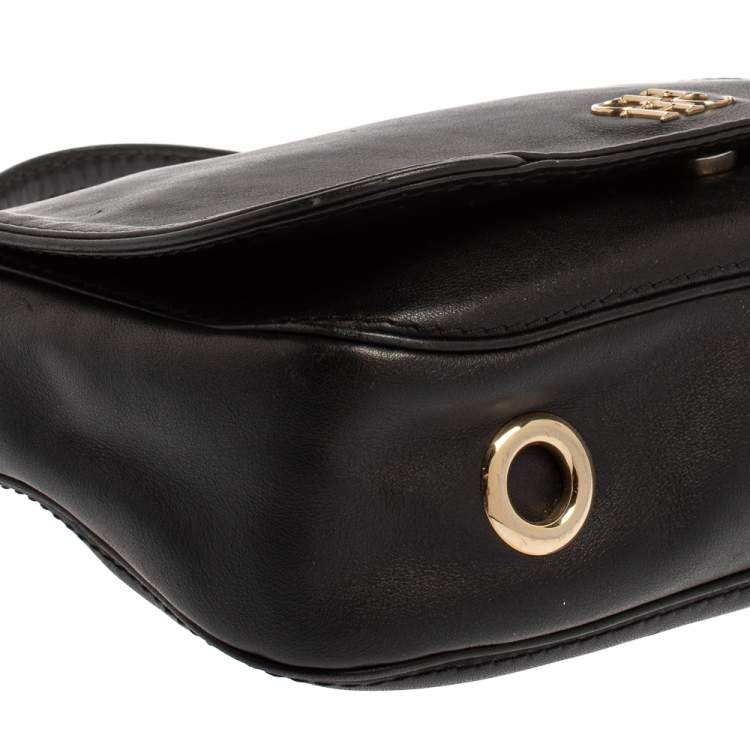 Pre Owned Carolina Herrera Black Leather New Baltazar Shoulder Bag