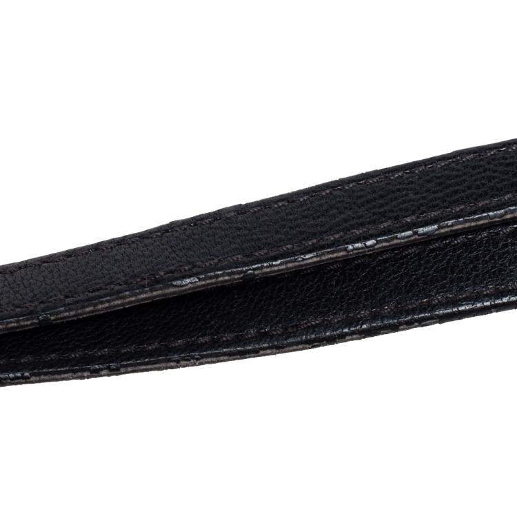 Pre Owned Carolina Herrera Black Quilted Leather Crystal Embellished Chain Tote 