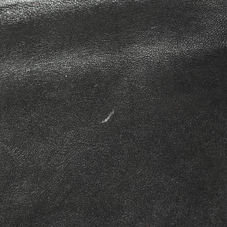 Pre Owned Carolina Herrera Dark Grey Quilted Leather Flap Chain Bag