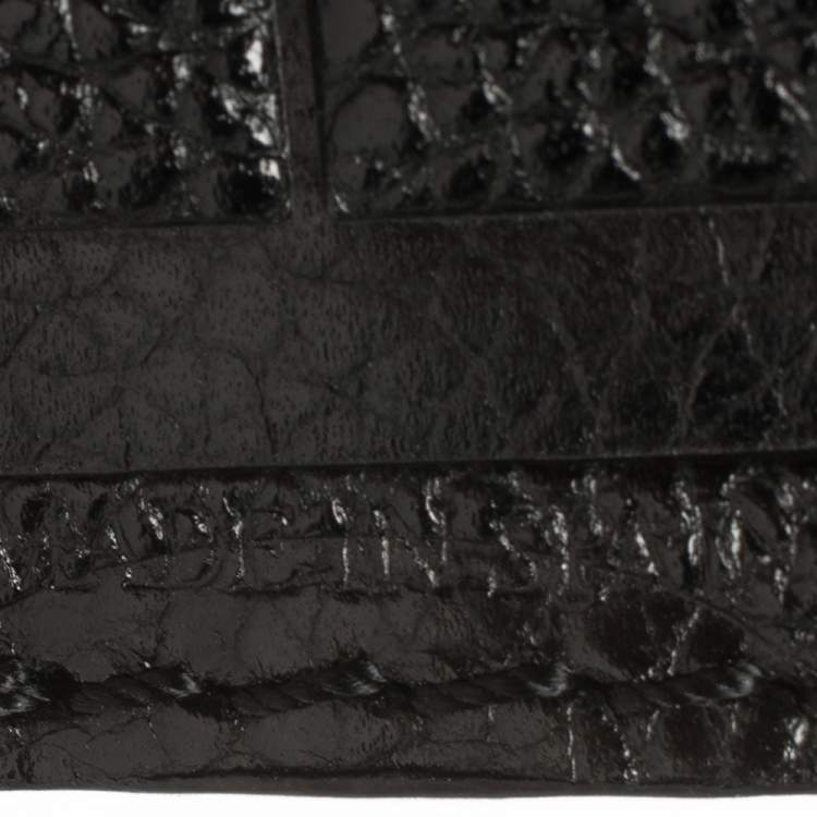 Pre Owned Carolina Herrera Black Leather Minueto Top Handle Bag