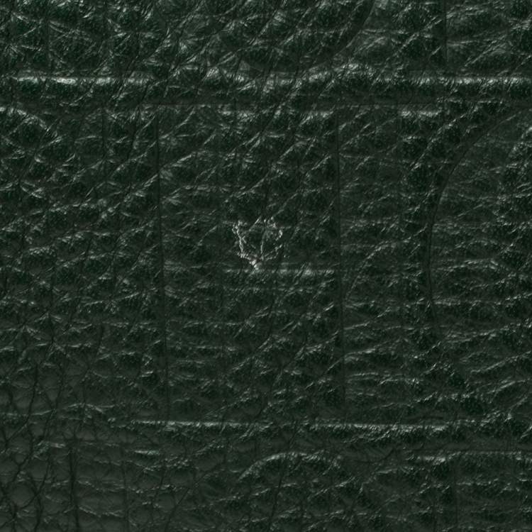 Pre Owned Carolina Herrera Green Monogram Leather large Andy Boston Bag