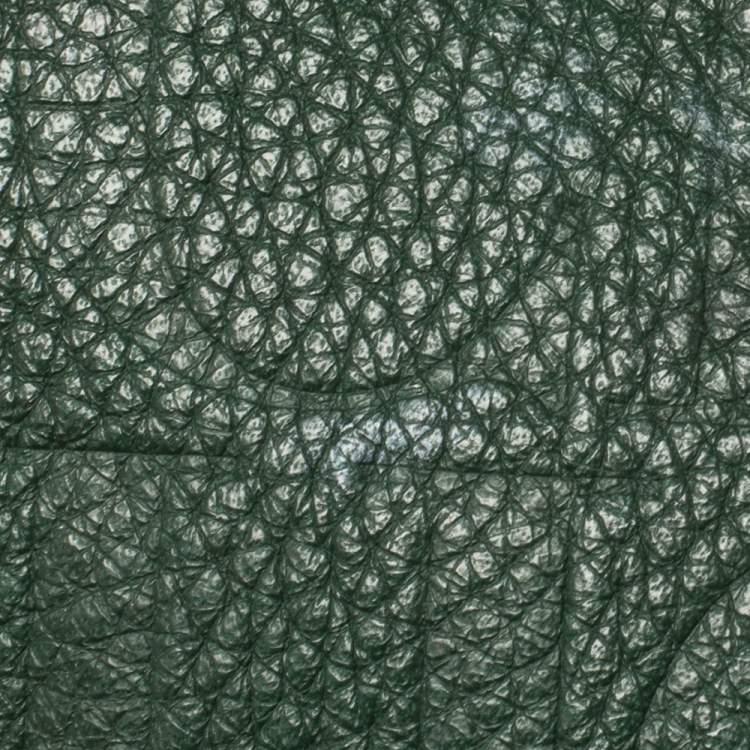 Pre Owned Carolina Herrera Green Monogram Leather large Andy Boston Bag