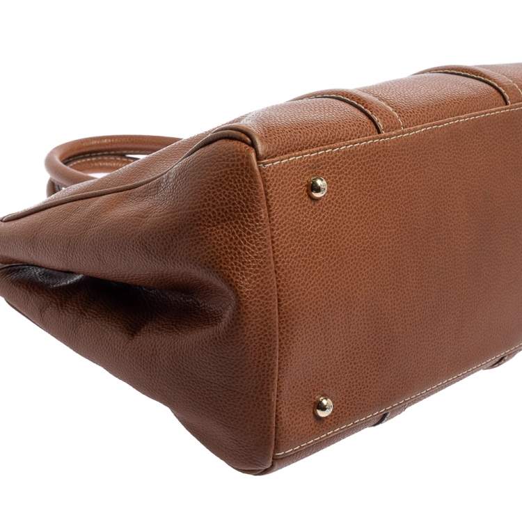 Pre Owned Carolina Herrera Brown Leather Matteo Tote