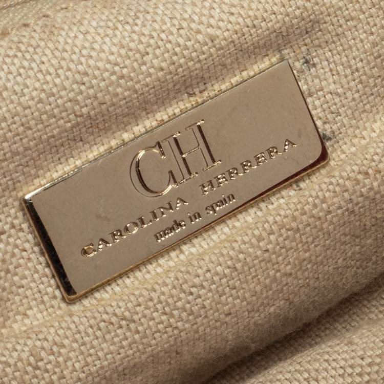 Pre Owned Carolina Herrera Magenta Leather Envelope Flap Shoulder Bag