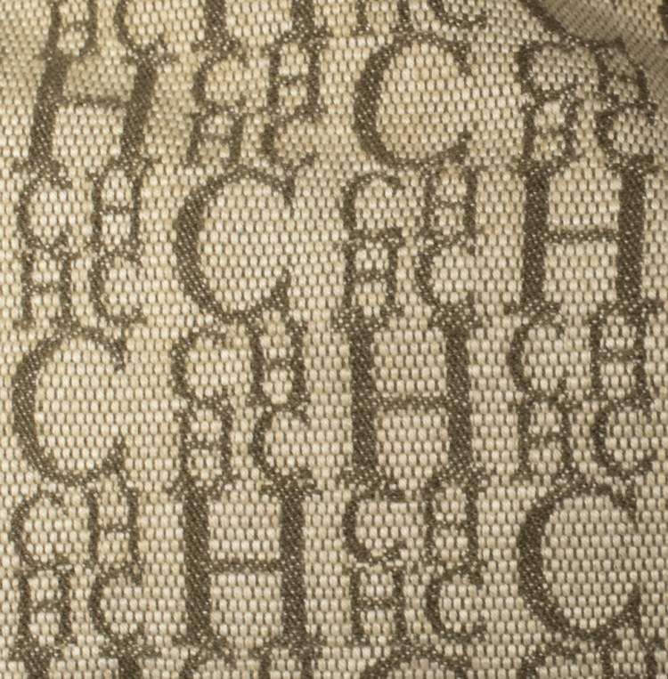 Pre Owned Carolina Herrera Navy Blue Monogram Leather Large Andy Boston Bag