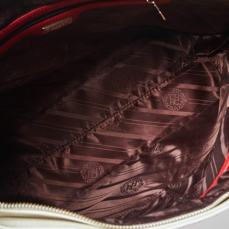 Pre Owned Carolina Herrera Multicolor Monogram Canvas Toucan Editors Tote