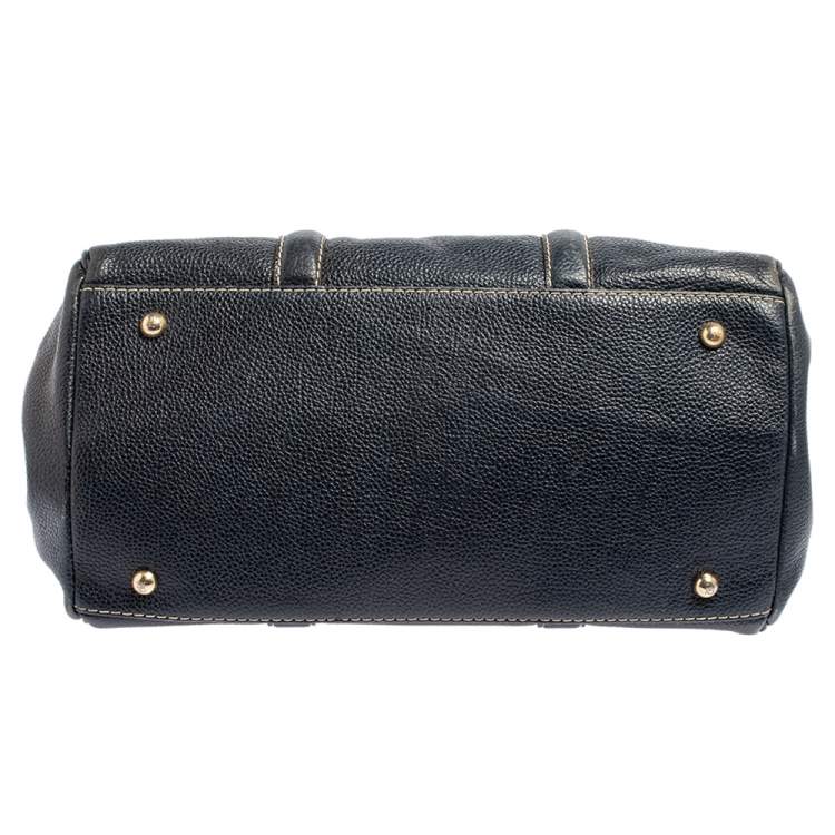 Pre Owned Carolina Herrera Blue Leather Andy Tote