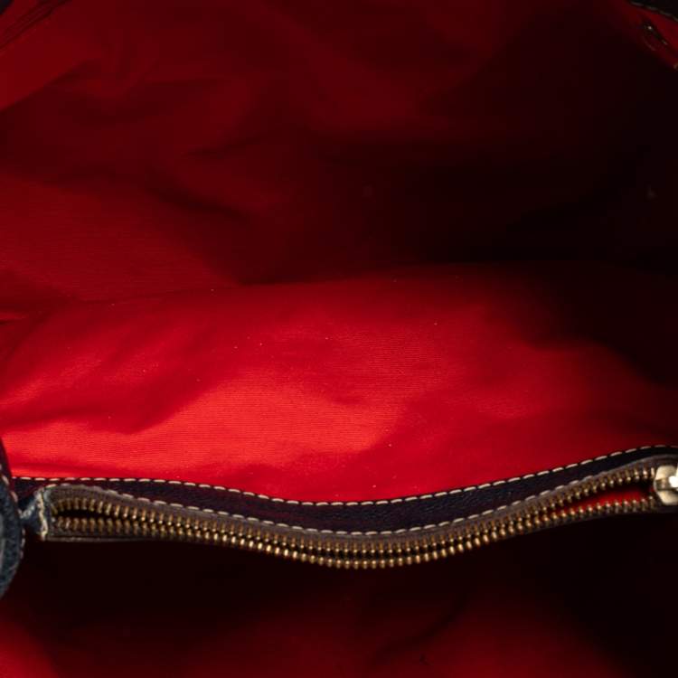 Pre Owned Carolina Herrera Blue Leather Andy Tote