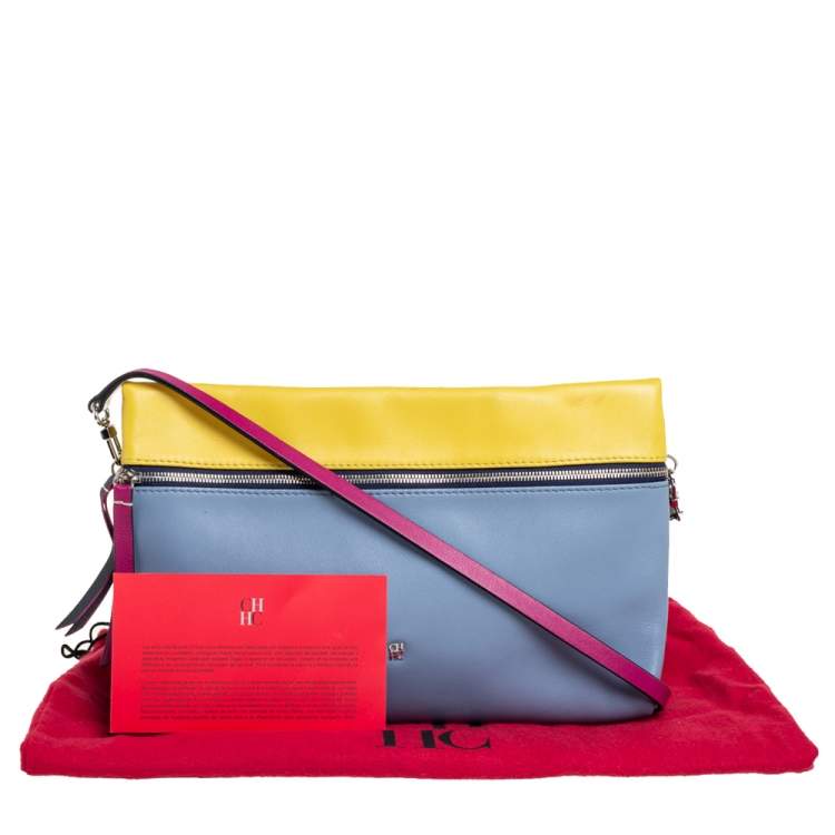 Pre Owned Carolina Herrera Multicolor Leather Crossbody Bag