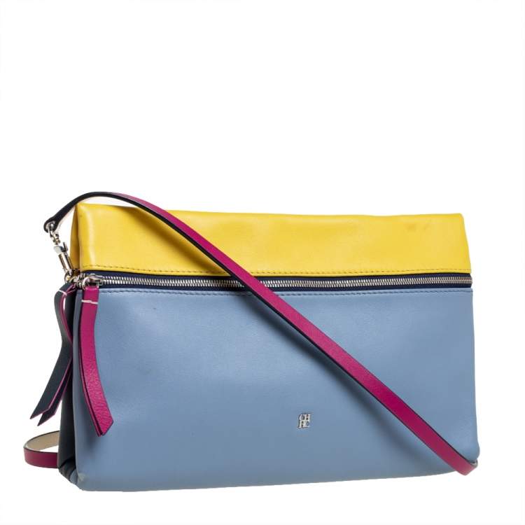 Pre Owned Carolina Herrera Multicolor Leather Crossbody Bag