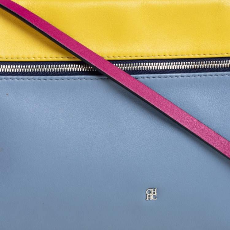 Pre Owned Carolina Herrera Multicolor Leather Crossbody Bag