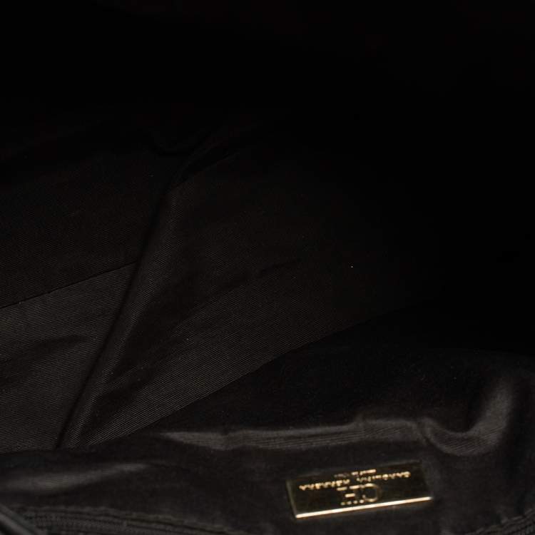 Pre Owned Carolina Herrera Monogram Embossed and Quilted Leather Tote 