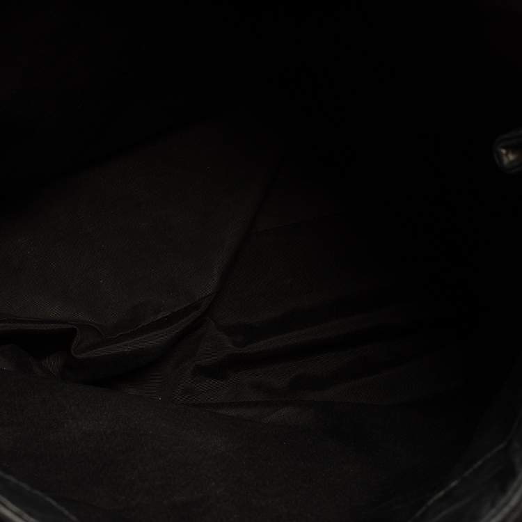 Pre Owned Carolina Herrera Monogram Embossed and Quilted Leather Tote 