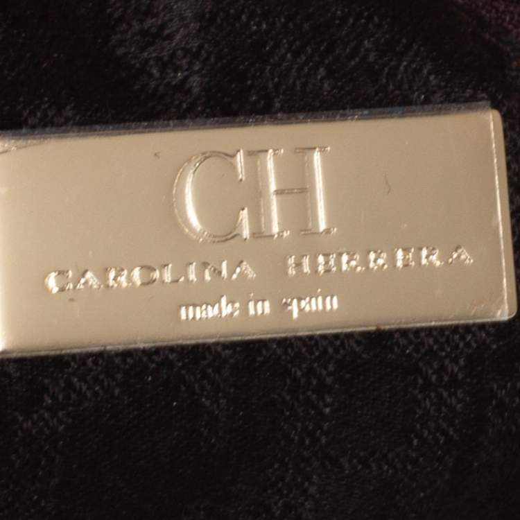 Pre Owned Carolina Herrera Brown Leather Chain Shoulder Bag