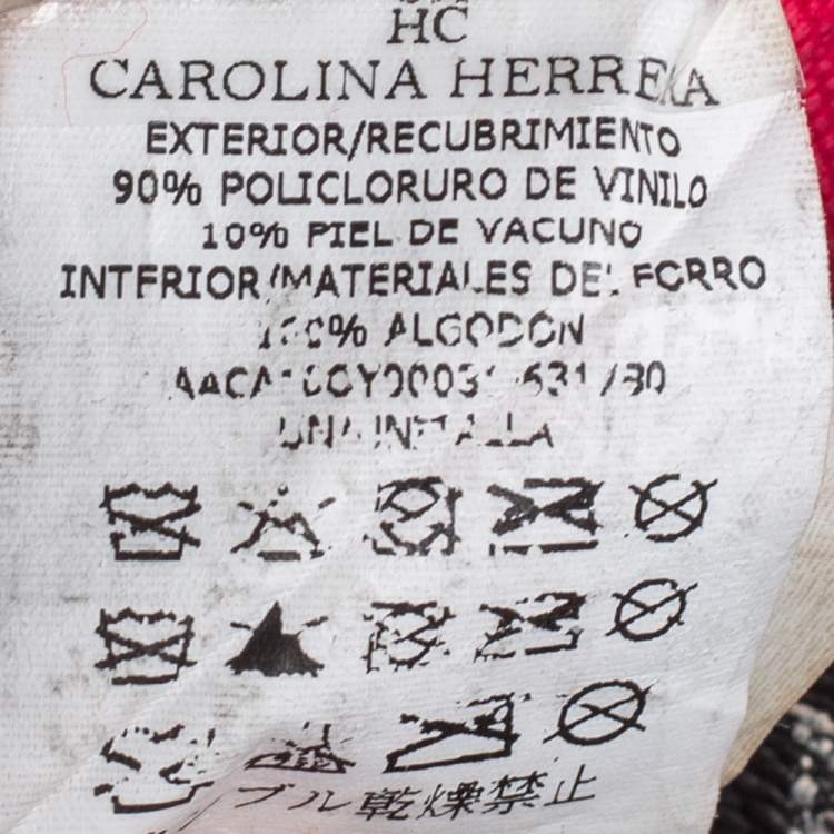 Pre Owned Carolina Herrera Dark Brown Monogram Coated Canvas and Leather Shopper Tote