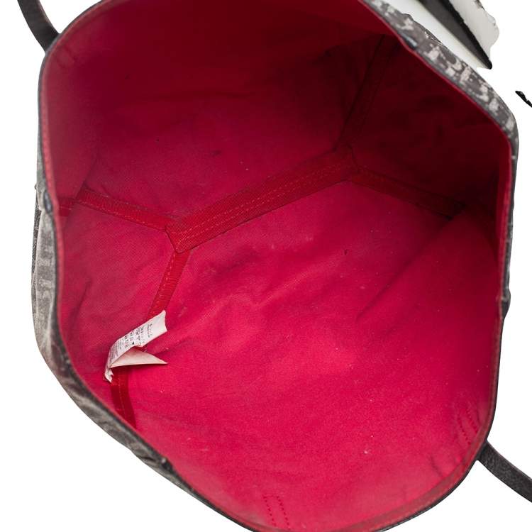 Pre Owned Carolina Herrera Dark Brown Monogram Coated Canvas and Leather Shopper Tote