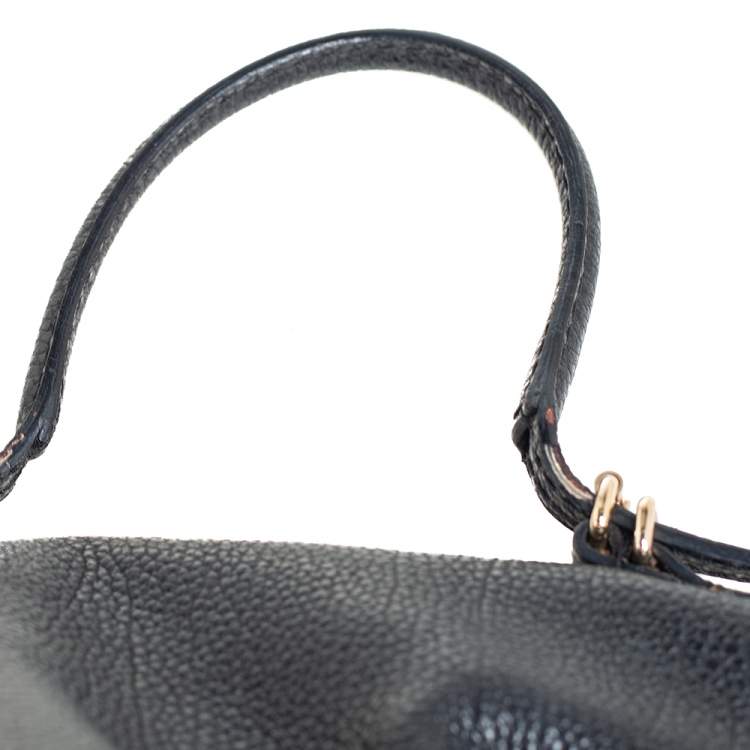 Pre Owned Carolina Herrera Black Leather  Minuetto Top Handle Bag
