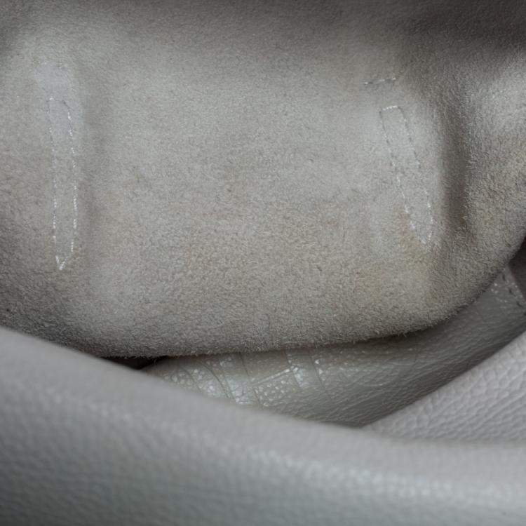 Pre Owned Carolina Herrera White Leather Tempo Collection Adagio Tote