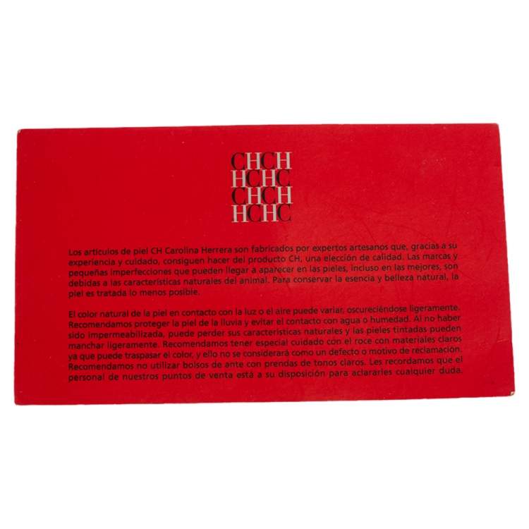 Pre Owned Carolina Herrera Dark Brown Leather Matteo Tote