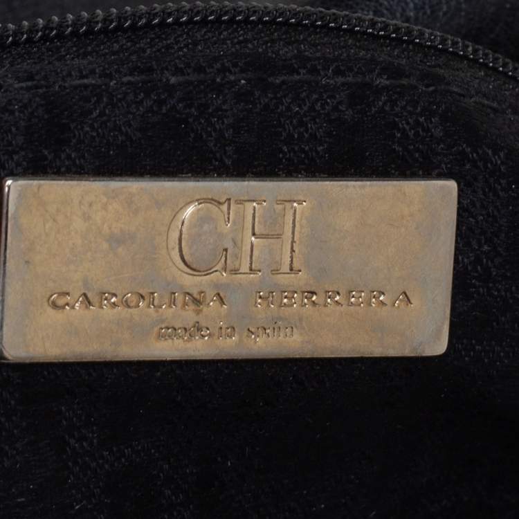 Pre Owned  Carolina Herrera Black Leather New Baltazar Flap Shoulder Bag 