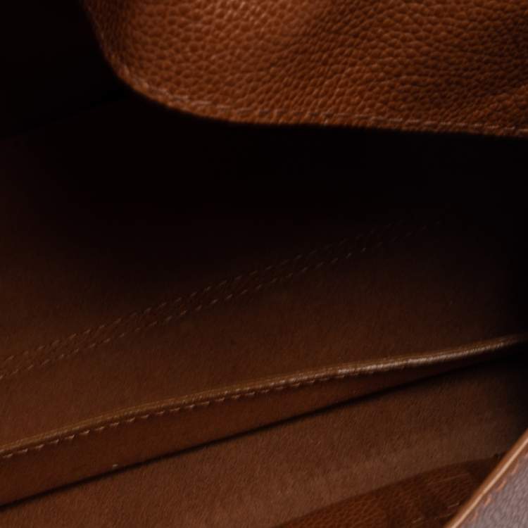 مملوكة مسبقًا Carolina Herrera Brown Leather Minuetto Top Handle Bag