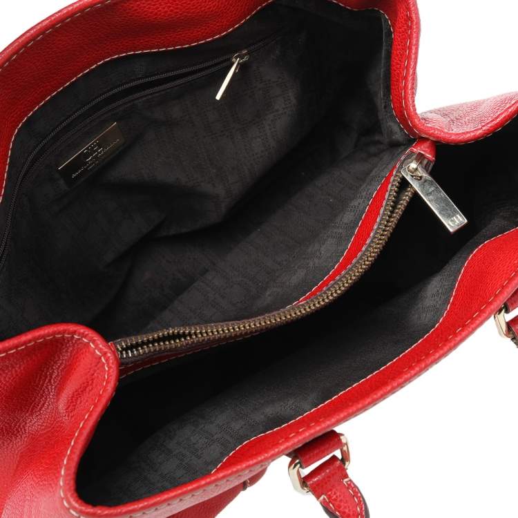 Pre Owned Carolina Herrera Red Leather Matteo Tote