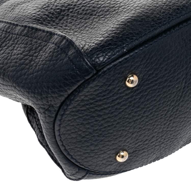 Pre Owned CH Carolina Herrera Blue Leather Tassel Shoulder Bag