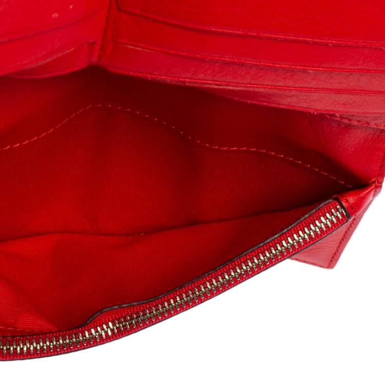 Pre Owned Carolina Herrera Multicolor Monogram Leather Bifold Long Wallet